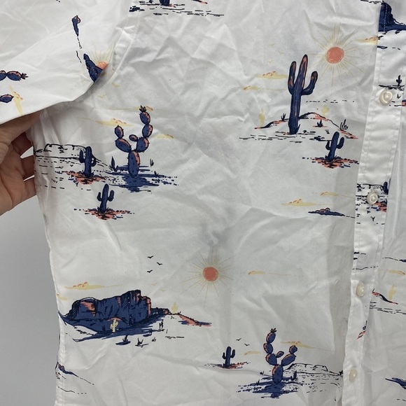 Goodthreads Men's Slim-Fit Short-Sleeve Printed Poplin Shirt desert landscape - Picture 4 of 8